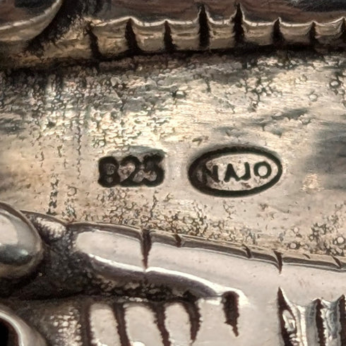 Vintage Sterling Silver Owl Pendant & Sterling Silver Azuki Chain Necklace, Total Weight: 28g (NAJO)